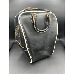 Vintage Swing Tite 300 Bowling Ball Bag Black White Gold Piping Trim